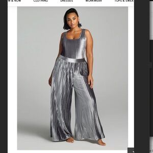 Rumi Velvet Set: Body suit & Wide-Leg Pleated Pant (Gabrielle Union Collection)